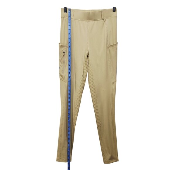 Santiny Womens Beige Riding Pants leggings Size S With Pockets & Stretch - Picture 7 of 12